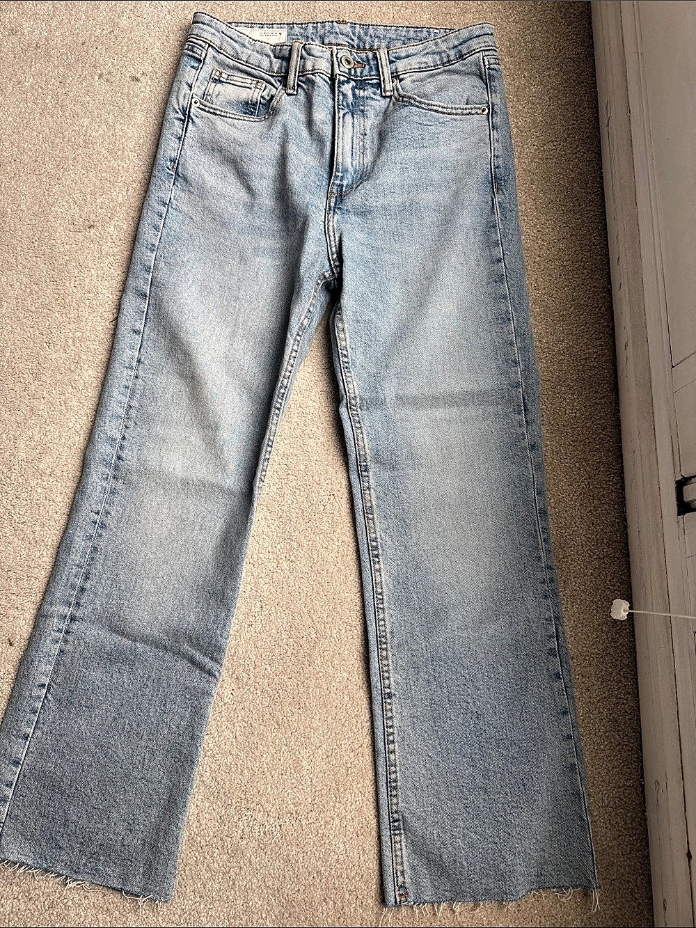 Zara Straight Leg Jeans in Blue Waist 26